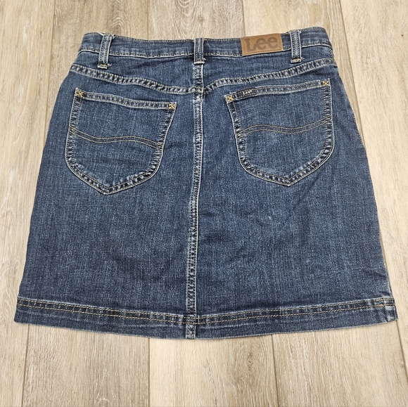 Lee Mini Skirt Denim Blue Jean Mid Rise Skort Women's 6 Western Casual Classic - Picture 7 of 11